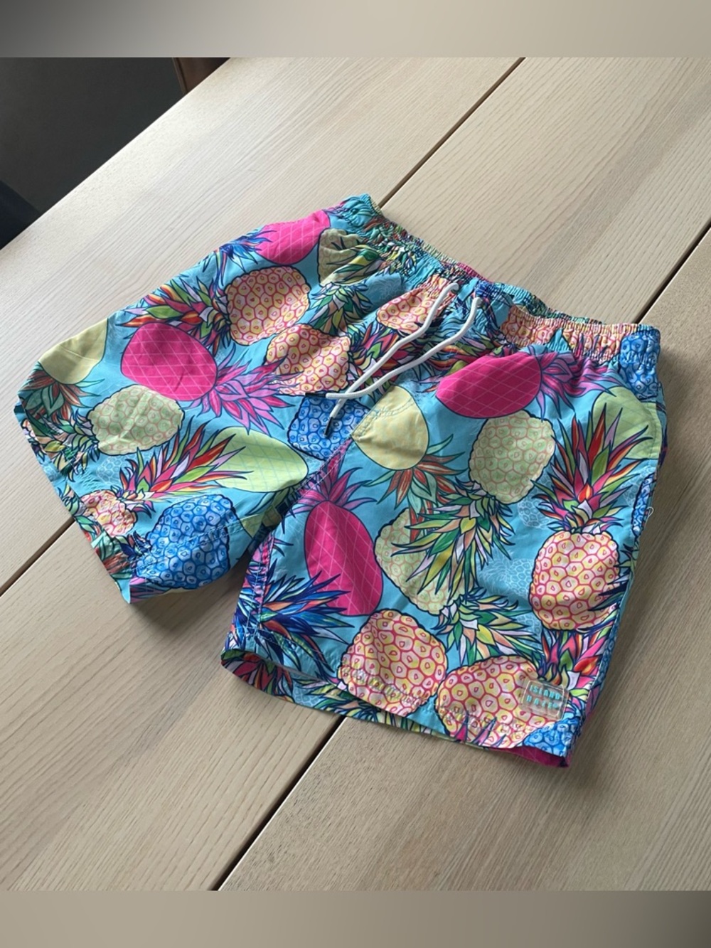 Islandhaze Multicolor Pineapple Swim Shorts - men’s large swim trunks